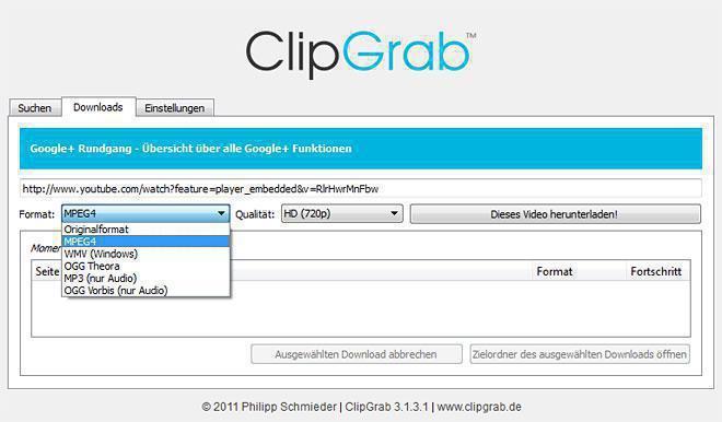 Clipgrab - Video/Audio Downloader