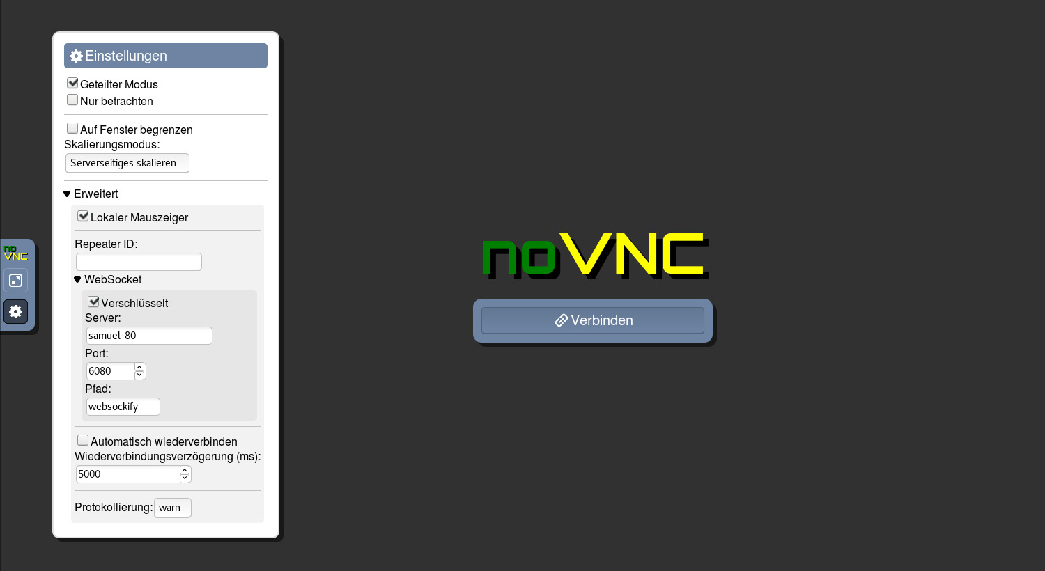 noVNC – Open-Source HTML Browser VNC-Client