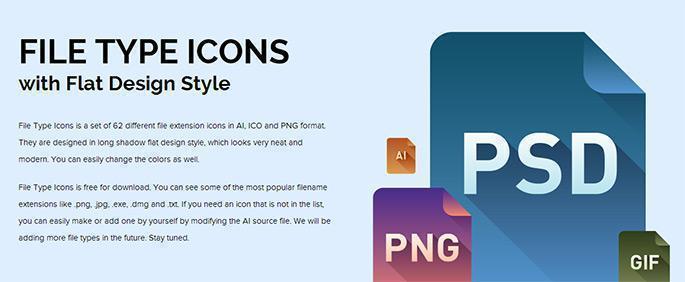File Type Icons – FlatUI Design File Extension Icons