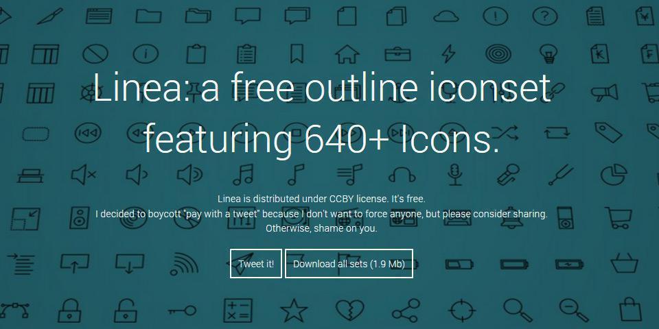 Linea – Iconset mit über 640 fruchtige FlatUI Icons