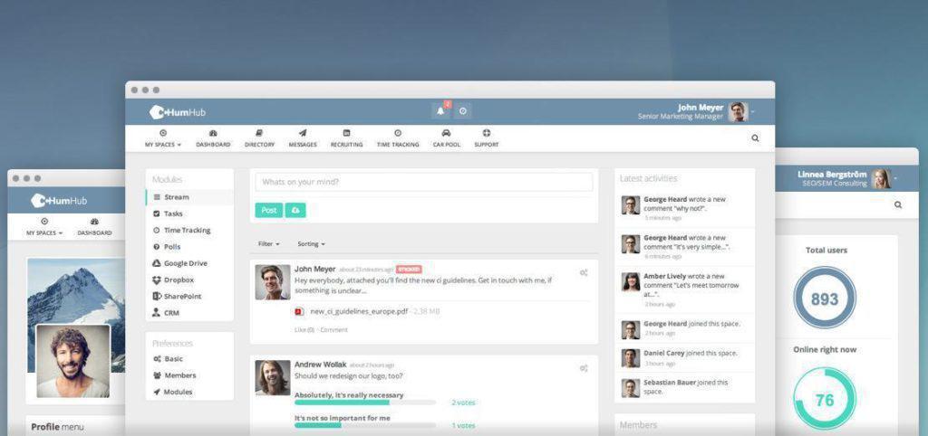 Bild Humhub - Open-Source Social-Network Programm