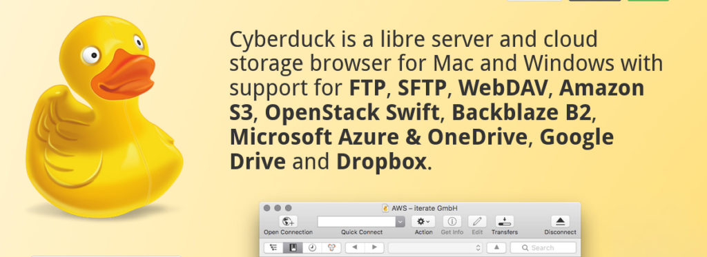 Bild - Cyberduck - Crossplatform Open-Source SFTP-Client