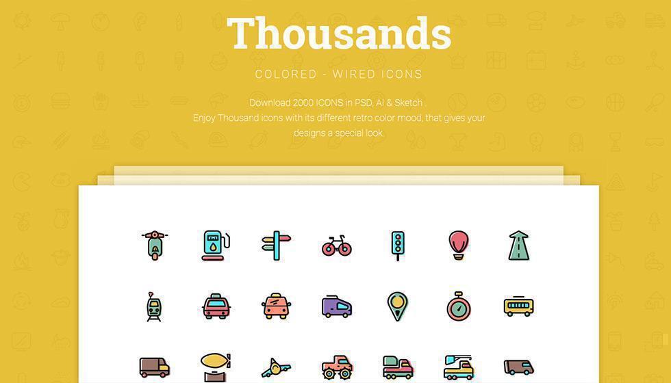 Thousands Icons – 2000 Open-Source Retro Icons straight in ur Face