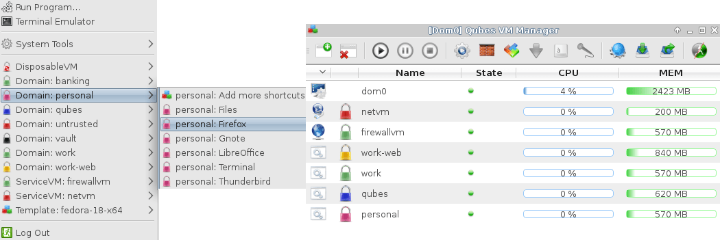 Bild Qubes OS - Sicheres Linux Betriebssystem - Virtualisierung