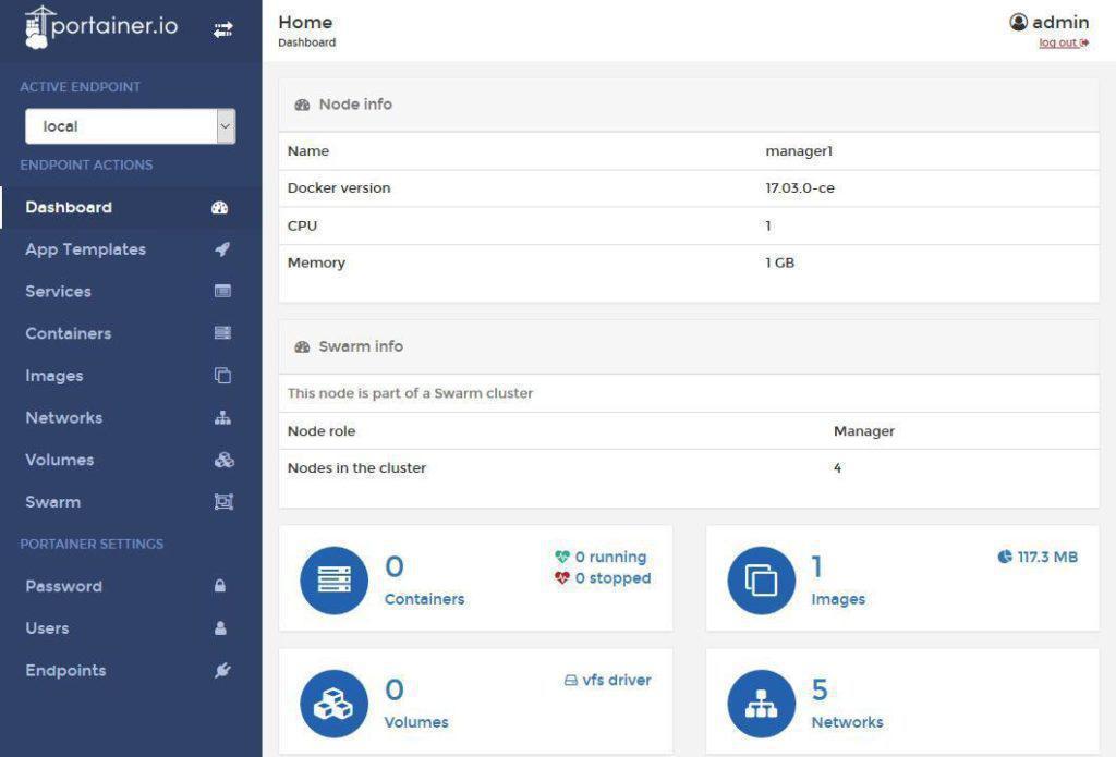 Bild Portainer - Docker Management