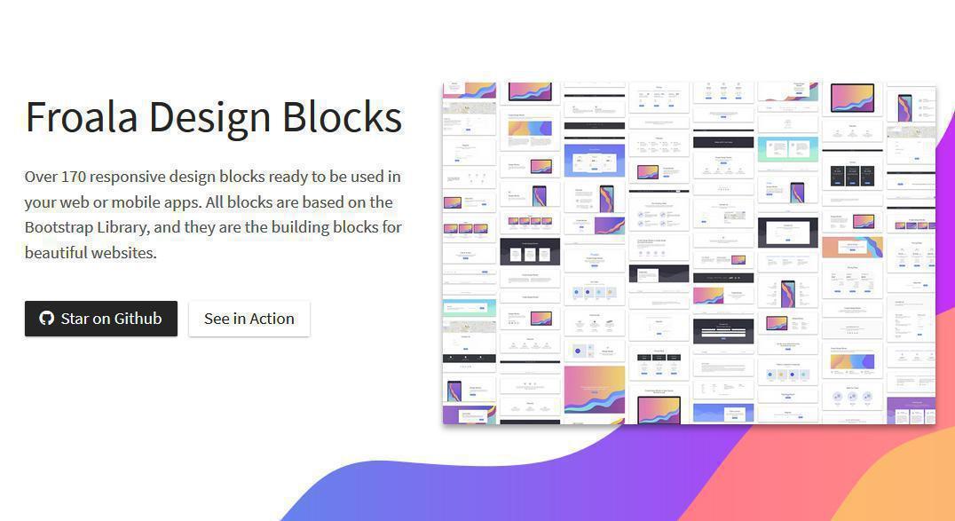 Froala Design Blocks – Vorgefertigte Webdesign Bausteine