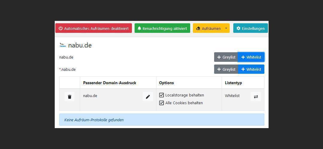 Bild - Cookie AutoDelete - Firefox Cookie Management Addon