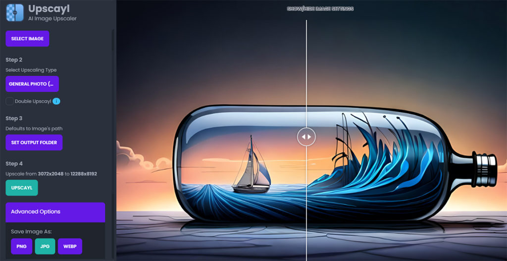 Bild - Upscayl - Open-Source Bildhochskalierungsprogramm