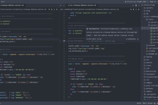 Screenshot Zed - Highperformance Open-Source Code-Editor