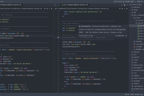 Screenshot Zed - Highperformance Open-Source Code-Editor